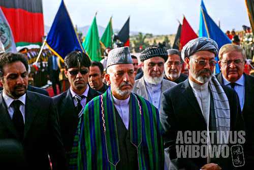 President Hamid Karzai and other Afghan senior officials