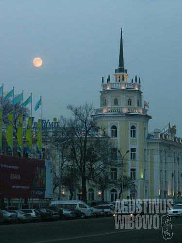 Night is coming in Almaty