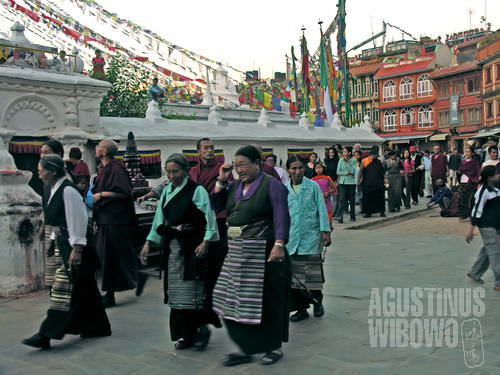 Komunitas pengungsi Tibet di Nepal cukup besar jumlahnya. (AGUSTINUS WIBOWO)