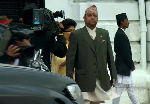 Raja Gyanendra dalam suatu festival keagamaan. (AGUSTINUS WIBOWO)