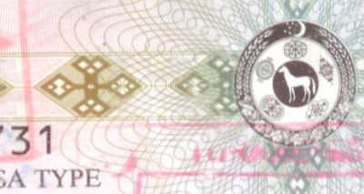 The beautiful Turkmenistan visa.... Give one to me, please...