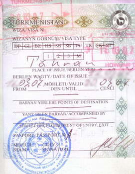 Finally... the Turkmen visa. Only for five days though.